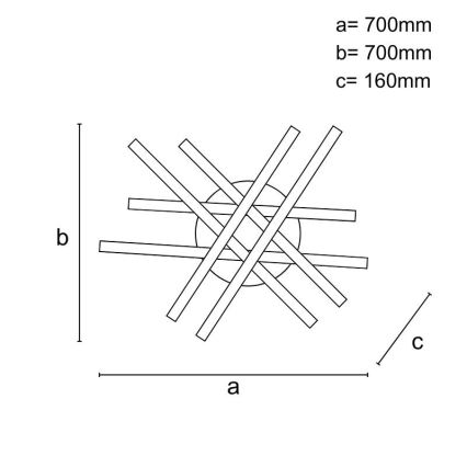LED-himmennyskattokruunu LED/90W/230V 3000-6500K + kauko-ohjaus