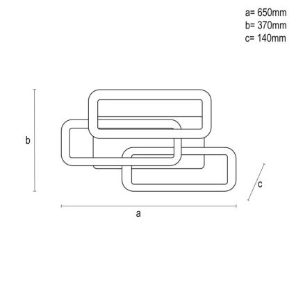 LED-himmennyskattokruunu LED/90W/230V 3000-6500K + kauko-ohjaus