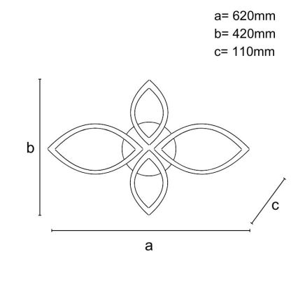 LED-himmennyskattokruunu LED/95W/230V 3000-6500K + kauko-ohjaus