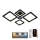 LED-himmennyskattokruunu LED/95W/230V 3000-6500K + kauko-ohjaus