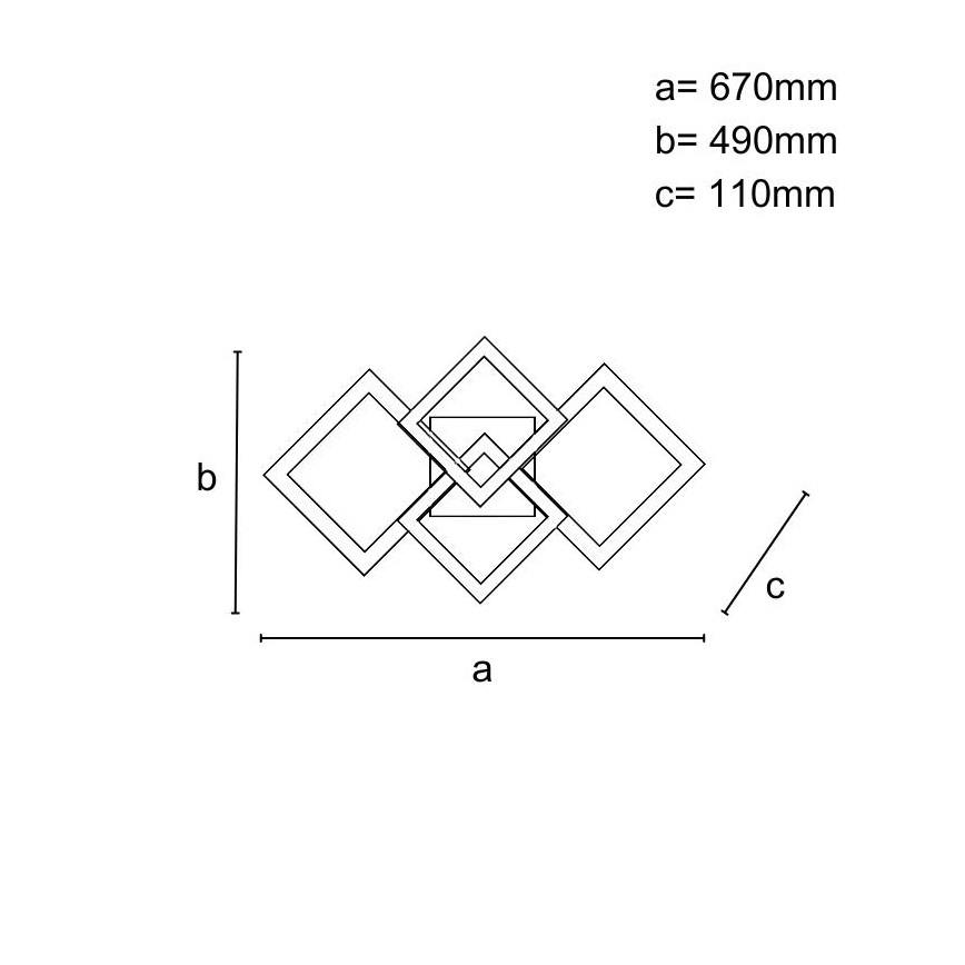 LED-himmennyskattokruunu LED/95W/230V 3000-6500K + kauko-ohjaus