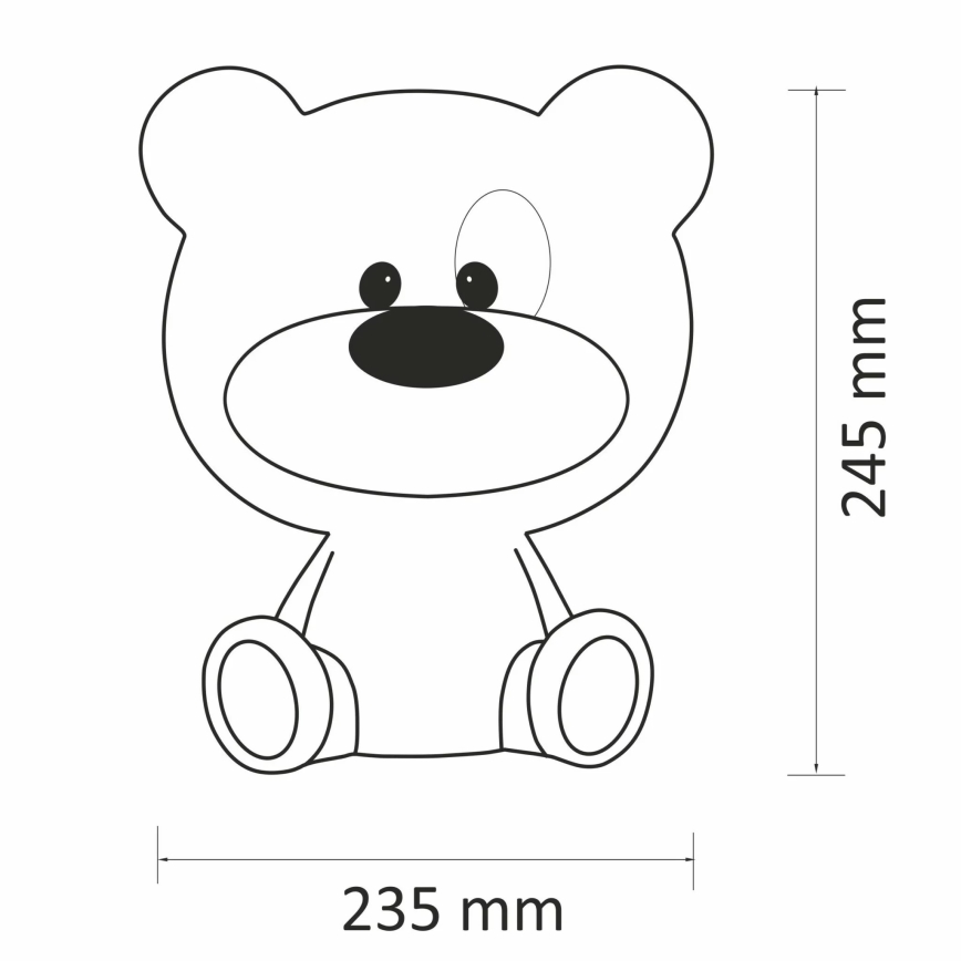 LED himmentävä lasten yölamppu BIBI 2,5W/230V