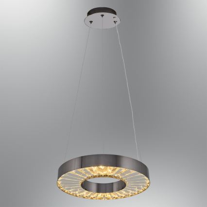 LED Huonekalu JESI LED/35W/230V 3000K halkaisija 40 cm hopea