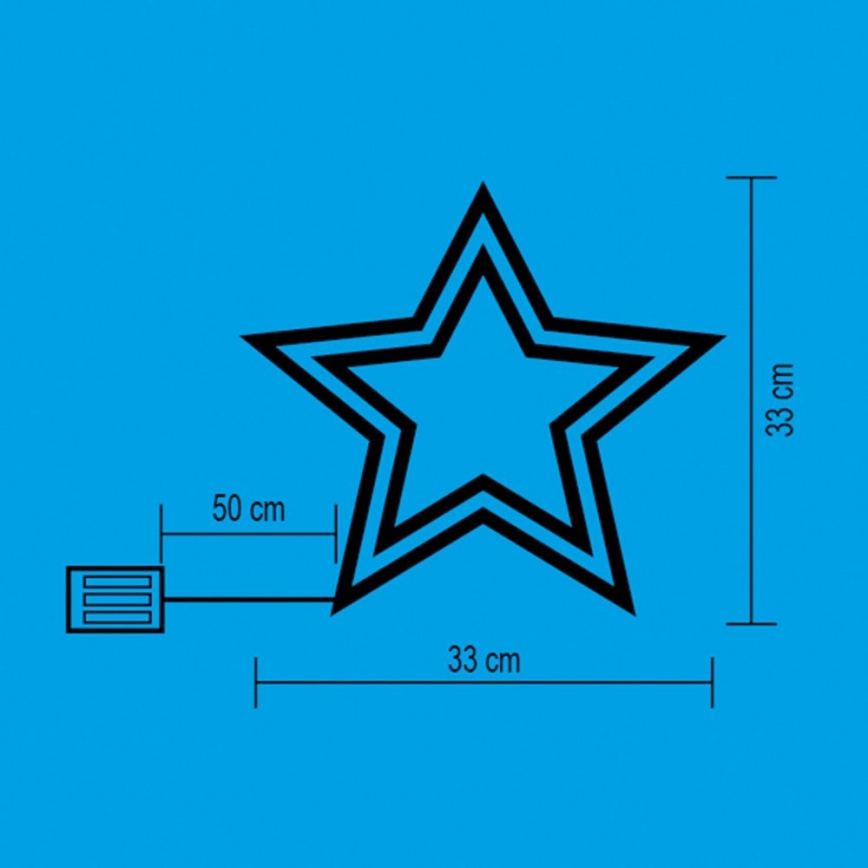 LED-jouluikkunakoriste 35xLED/3xAA lämminvalkoinen