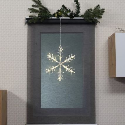 LED Jouluinen ikkunakoriste 16xLED/3xAA lämmin valkoinen