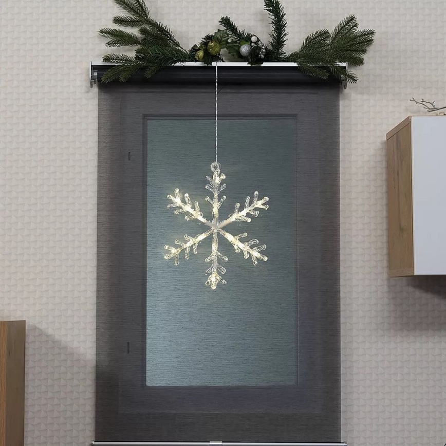 LED Jouluinen ikkunakoriste 16xLED/3xAA lämmin valkoinen