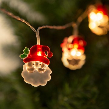 LED-jouluketju 10xLED/2xAA 1,2m lämpimänvalkoinen