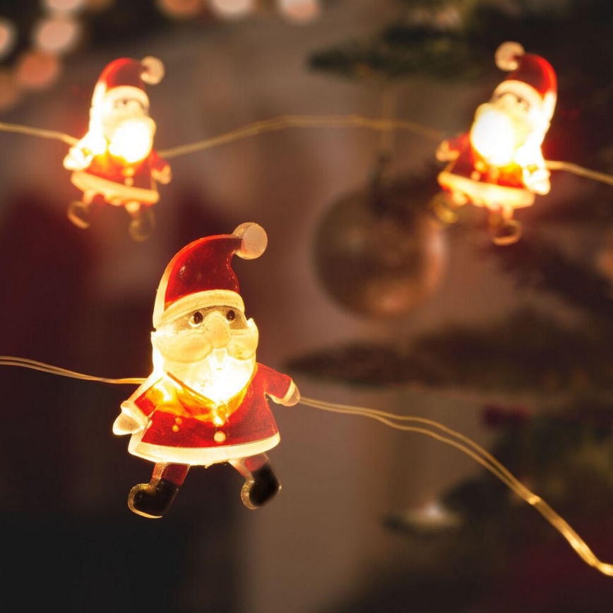 LED jouluketju 20xLED/2xAA 2,2m lämmin valkoinen