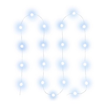 LED-jouluketju 20xLED/2xAA 2,3m kylmä valkoinen