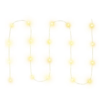 LED-jouluketju 20xLED/2xAA 2,3m lämmin valkoinen
