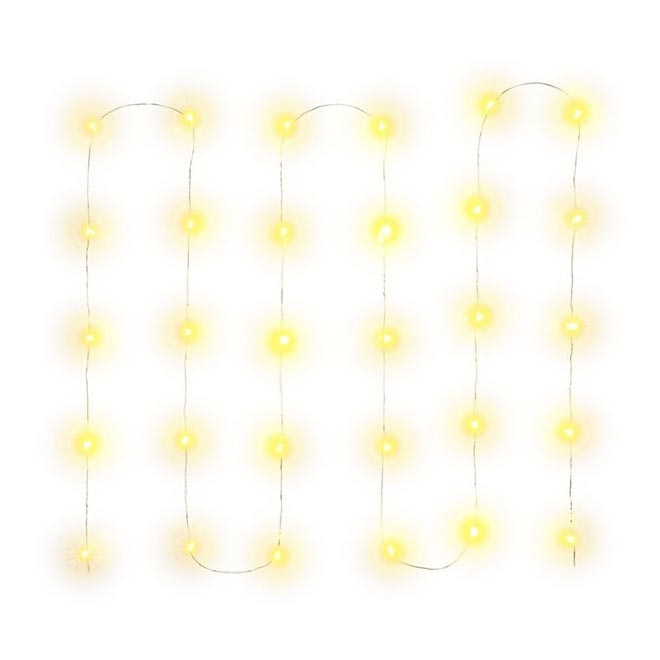 LED jouluketju 30xLED/3xAA 3,3m lämmin valkoinen