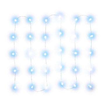 LED jouluketju 30xLED/3xAA 3,3m viileä valkoinen