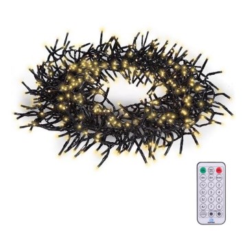 LED-jouluketju 576xLED/8 toimintoa 8m IP44 kylmä valkoinen + kaukosäädin