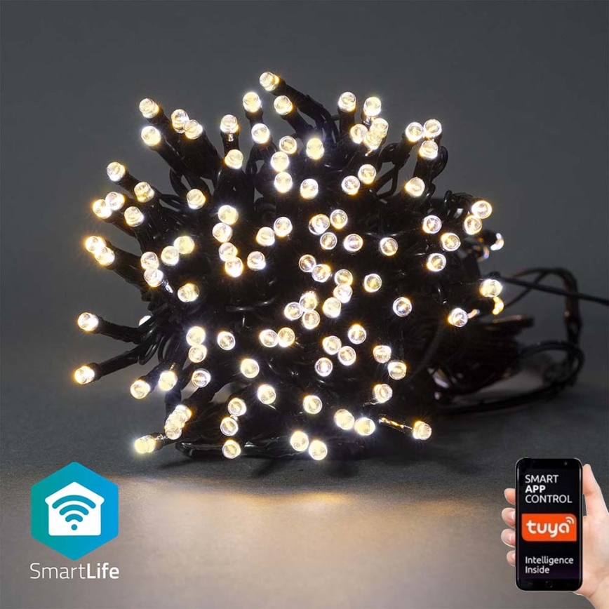 LED Jouluketju ulkokäyttöön 200xLED/8 toimintoa 25m IP65 Wi-Fi Tuya lämmin valkoinen