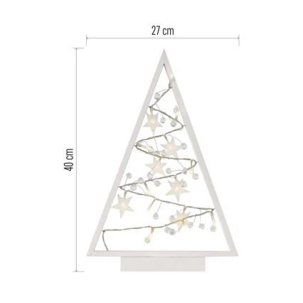 LED Joulukoriste 15xLED/2xAA kuusi