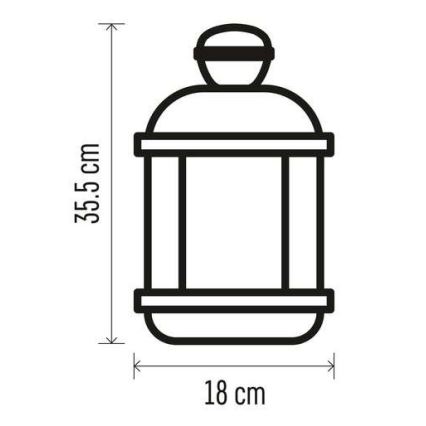 LED-joulukoriste 1xLED/3xAAA musta