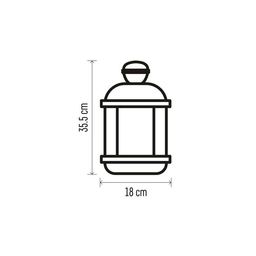 LED-joulukoriste 1xLED/3xAAA musta
