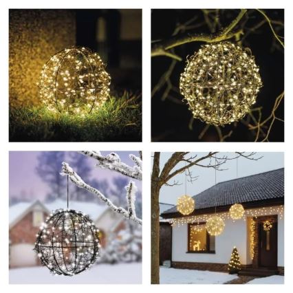 LED-joulukoriste 200xLED/230V, halkaisija 20 cm