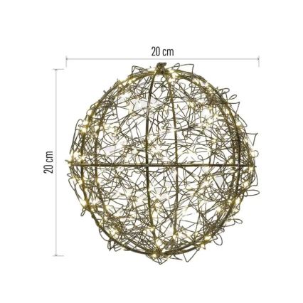 LED-joulukoriste 200xLED/230V, halkaisija 20 cm