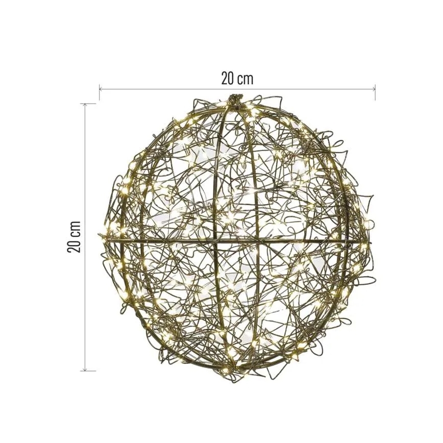LED-joulukoriste 200xLED/230V, halkaisija 20 cm