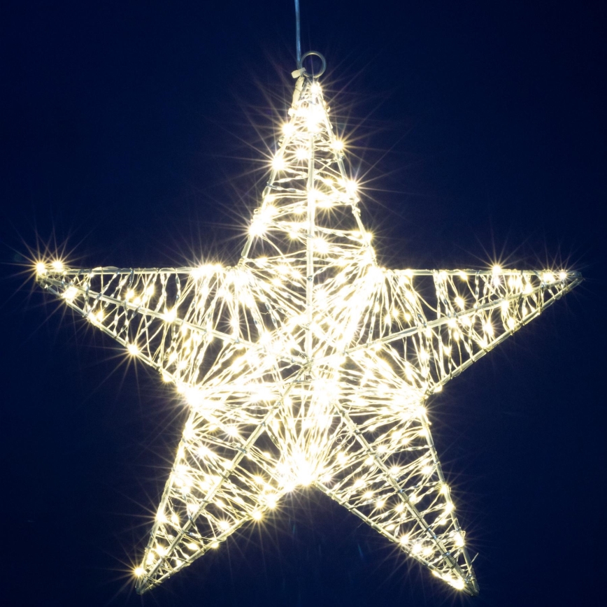LED-joulukoriste 320xLED/230V 45 cm tähti lämmin valkoinen