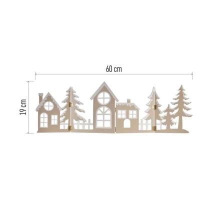 LED-joulukoriste 40xLED/2xAA lämmin valkoinen kaupunki