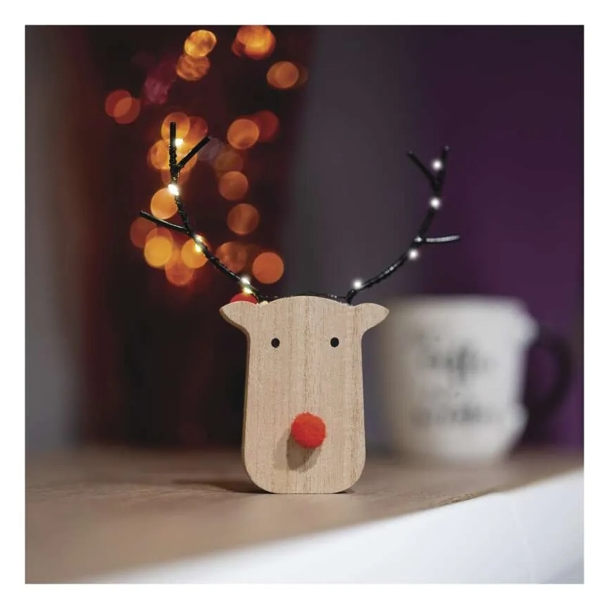 LED joulukoriste 8xLED/2xAAA poro