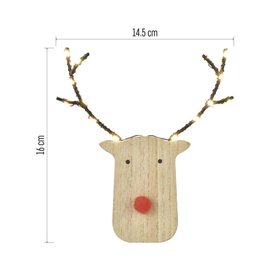 LED joulukoriste 8xLED/2xAAA poro