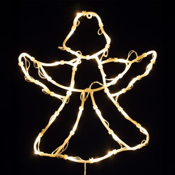 LED joulukoriste ikkunaan 35xLED/3xAA IP44 enkeli lämmin valkoinen