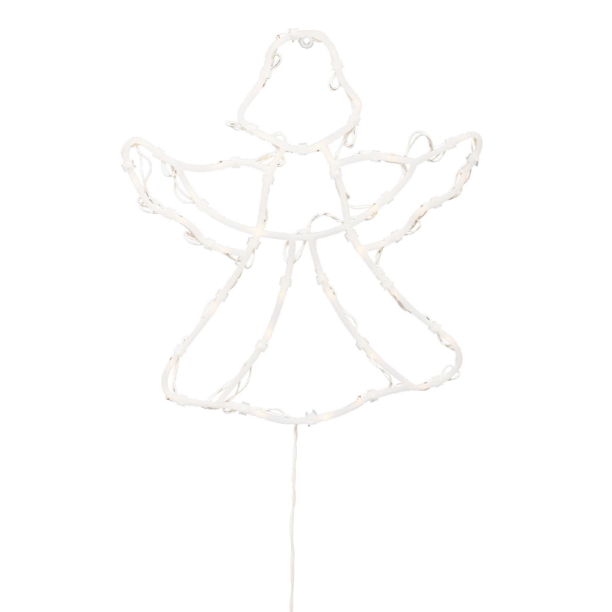 LED joulukoriste ikkunaan 35xLED/3xAA IP44 enkeli lämmin valkoinen