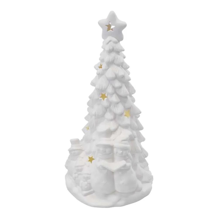 LED-joulukoriste LED/2xAA lämmin valkoinen kuusi