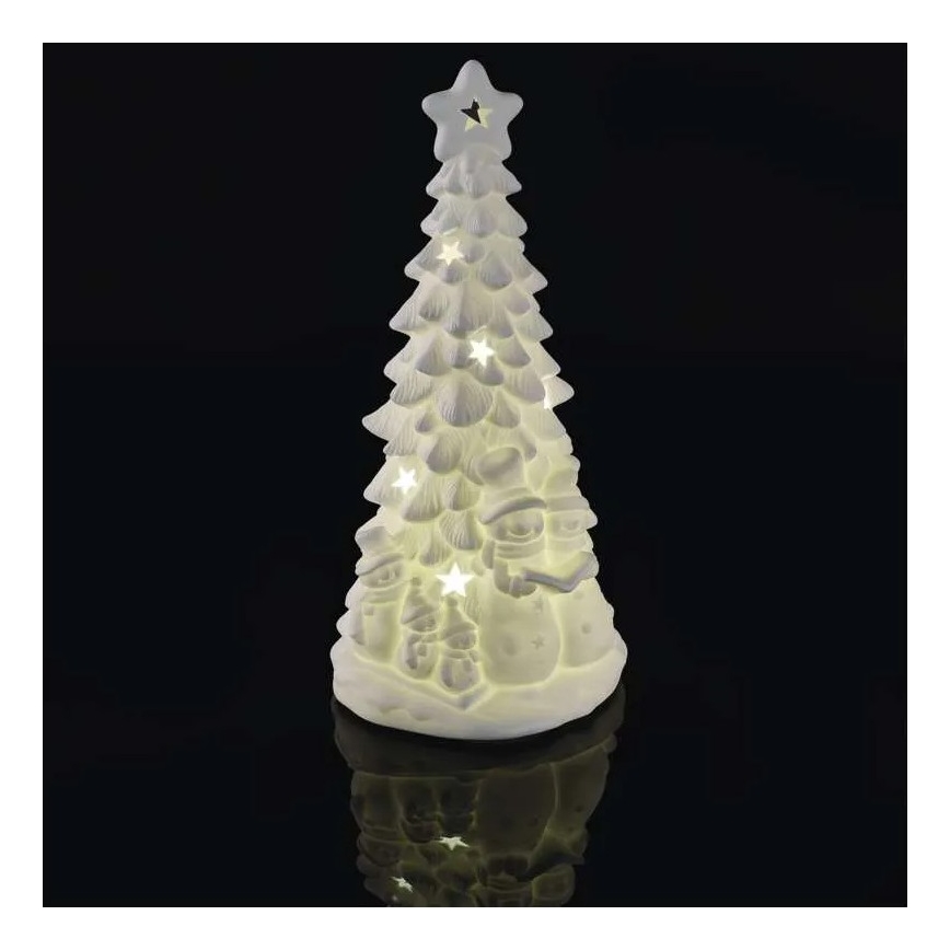 LED-joulukoriste LED/2xAA lämmin valkoinen kuusi