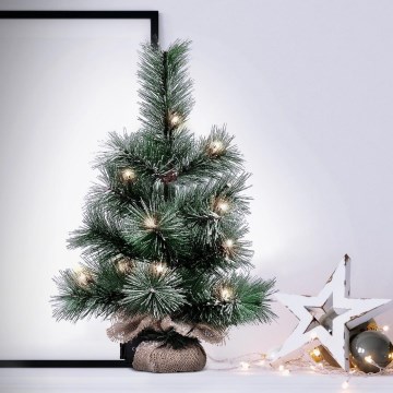 LED Joulukoriste ulkokäyttöön 15xLED/3xAA puu IP44