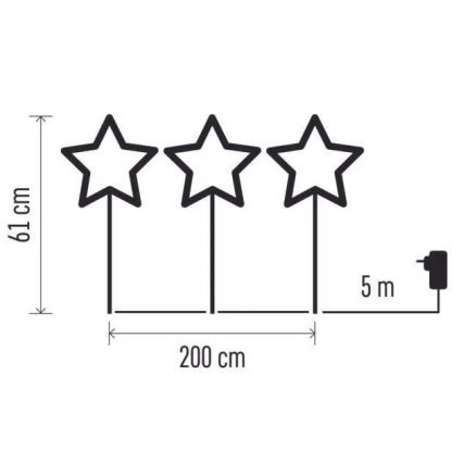 LED Joulukoriste ulkokäyttöön 402xLED/3,6W/4,5/230V IP44 lämpimänvalkoinen