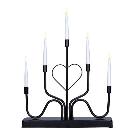 LED-joulukynttelikkö 5xLED/2xAA lämmin valkoinen