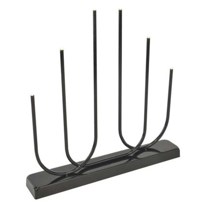 LED-joulukynttelikkö 6xLED/2xAA musta