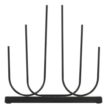 LED-joulukynttelikkö 6xLED/2xAA musta