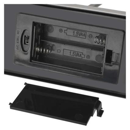 LED-joulukynttelikkö 6xLED/2xAA musta