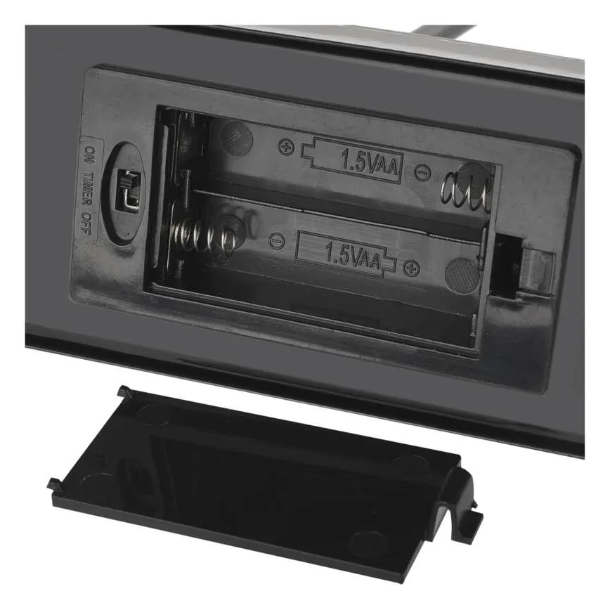 LED-joulukynttelikkö 6xLED/2xAA musta