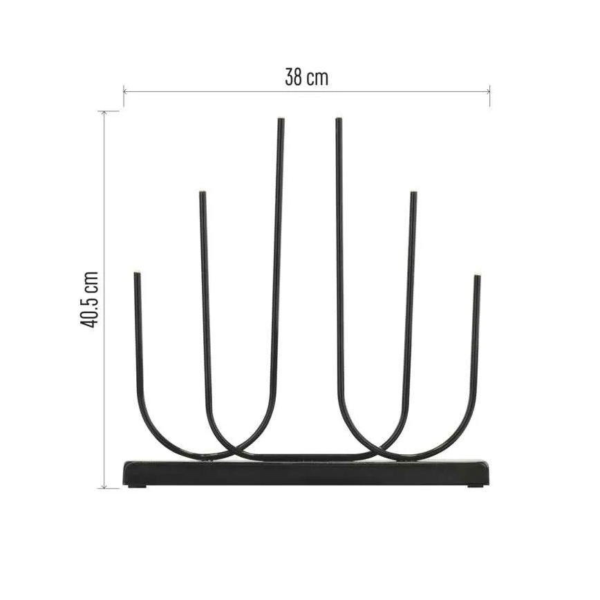 LED-joulukynttelikkö 6xLED/2xAA musta