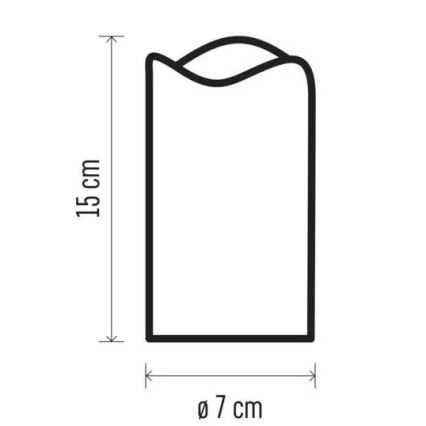 LED joulukynttilä LED/3xAAA lumihiutaleet kylmän valkoiset