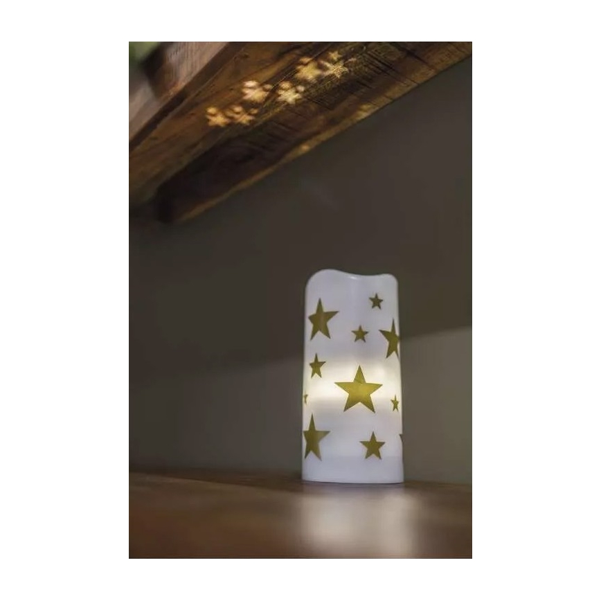 LED joulukynttilä LED/3xAAA tähti lämpimän valkoinen