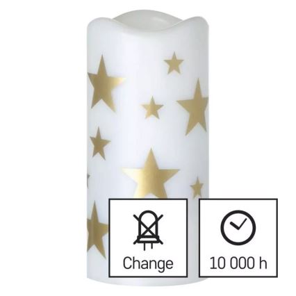 LED joulukynttilä LED/3xAAA tähti lämpimän valkoinen