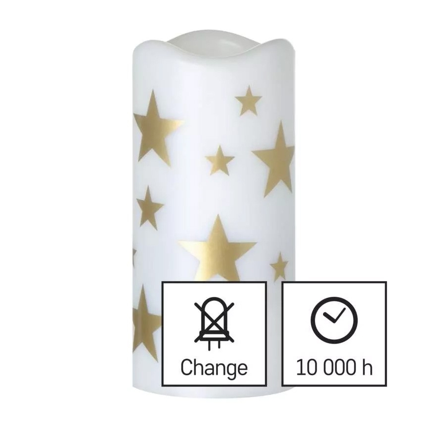 LED joulukynttilä LED/3xAAA tähti lämpimän valkoinen