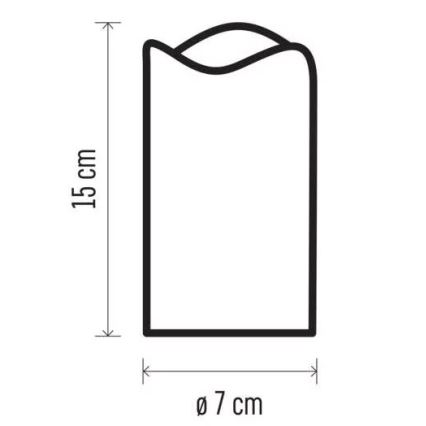 LED joulukynttilä LED/3xAAA tähti lämpimän valkoinen