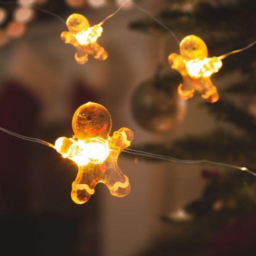 LED Jouluvaloketju 10xLED/2xAA 1,2m lämmin valkoinen