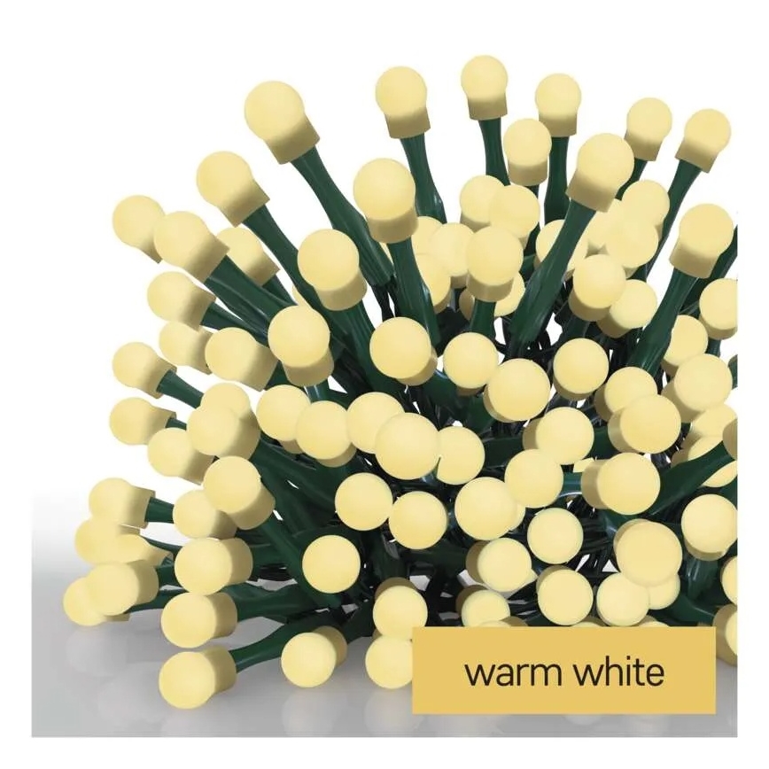 LED-jouluvaloketju 80xLED/230V/8 toimintoa 13m IP44 lämmin valkoinen
