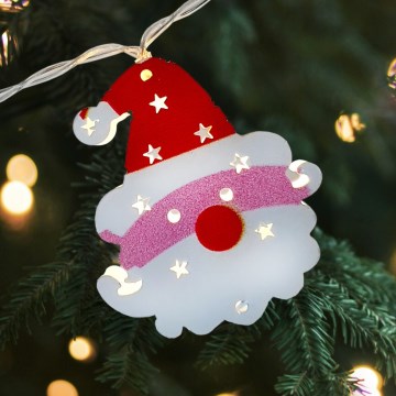 LED-jouluvaloketju ulkokäyttöön 10xLED/2xAA 1,65 m IP44 lämpimän valkoinen Santa