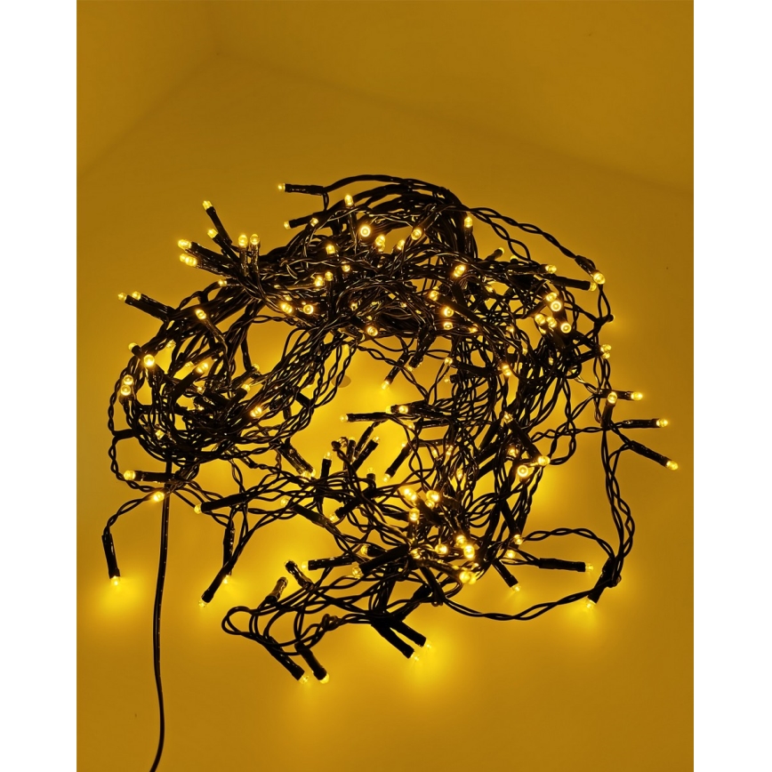 LED-jouluvaloketju ulkokäyttöön 200xLED/230V 7,6 m IP44 musta