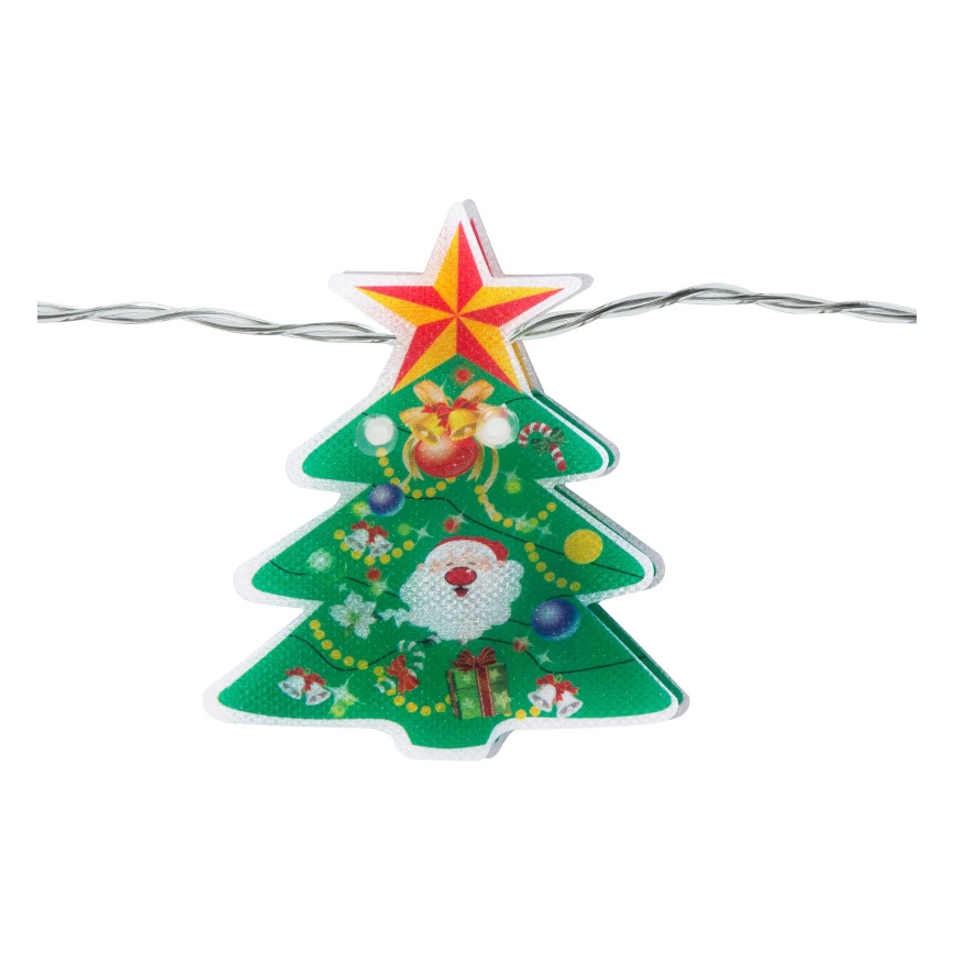 LED-jouluvalosarja 10xLED/2xAA 1,35 m lämmin valkoinen kuuselle